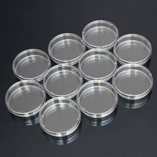 10 PCS Polystyrene Sterile Petri Dishes Bacteria Dish Laboratory Biological Scientific Lab Supplies, Size:55mm - Teaching Resources by buy2fix | Online Shopping UK | buy2fix