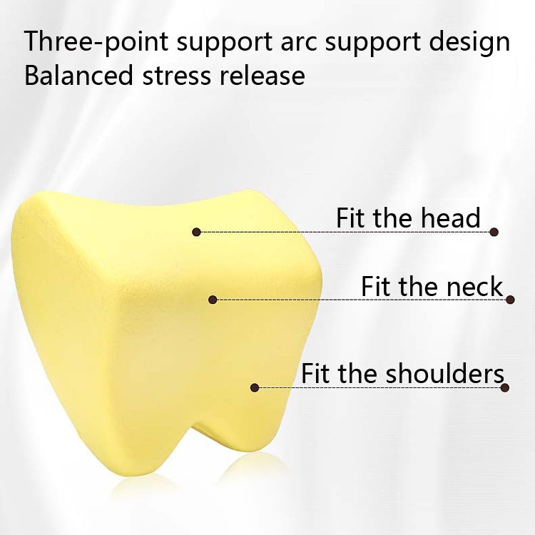 Car Headrest Pillow Neck Pillow Car Memory Foam Cervical Pillow Interior Supplies(Light Brown) by buy2fix