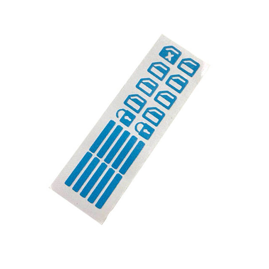 Autocollant de fenêtre de voiture, 2 pièces, autocollant modifié de levage, interrupteur lumineux de voiture, bouton de fenêtre de voiture, autocollant de voiture (bleu lumineux)