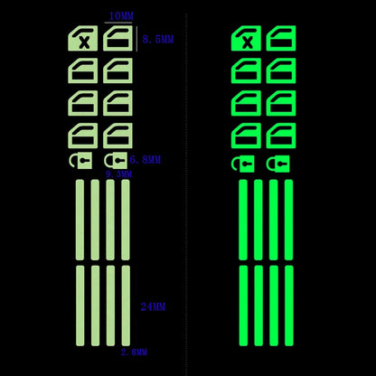 Car Window Sticker Lifter Modified Sticker Car Luminous Switch Car Window Button Car Sticker(Luminous Green) by buy2fix