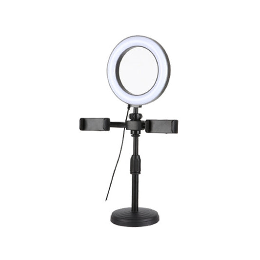 2 PCS Desktop Universal Retractable Multifunctional Mobile Phone Live Broadcast Stand, Specification: Double Positions With Fill Light - Stand by buy2fix | Online Shopping UK | buy2fix