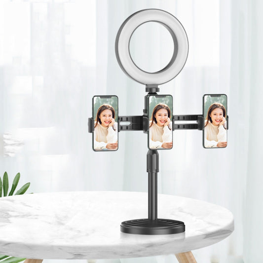 2 PCS Desktop Universal Retractable Multifunctional Mobile Phone Live Broadcast Stand, Specification: Three Positions With Fill Light - Stand by buy2fix | Online Shopping UK | buy2fix