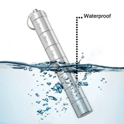 Sealed Waterproof 7 Days Split Aluminum Alloy Metal Pill Box - Pill Boxes by buy2fix | Online Shopping UK | buy2fix
