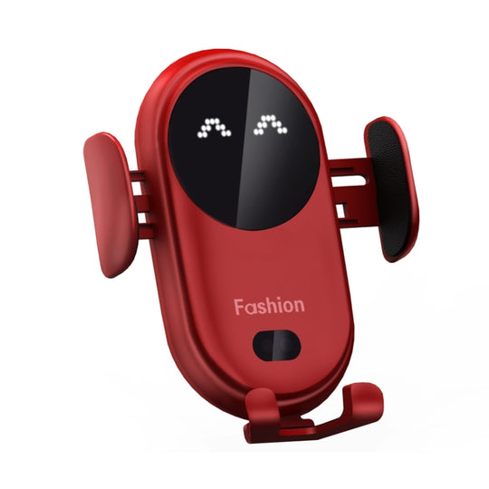 Chargeur sans fil de voiture à capteur infrarouge intelligent S11, couleur : rouge