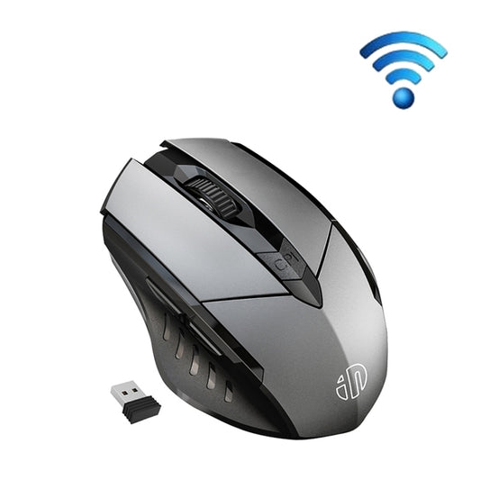 Inphic PM6 6 Keys 1000/1200/1600 DPI Home Gaming Wireless Mechanical Mouse, Colour: Gray Wireless Charging Silent Version - Wireless Mice by Inphic | Online Shopping UK | buy2fix
