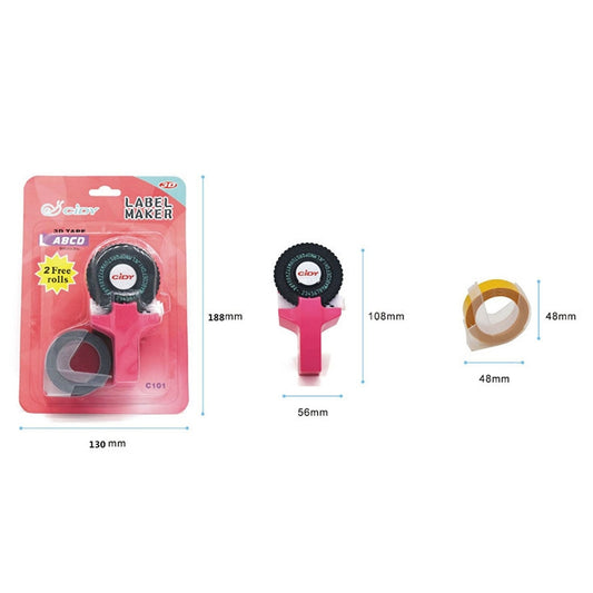 CIDY C101 Mini Manual Label Machine Embossing Machine Typewriter Hand Account Decorative Tape Paper, Random Color Delivery by buy2fix