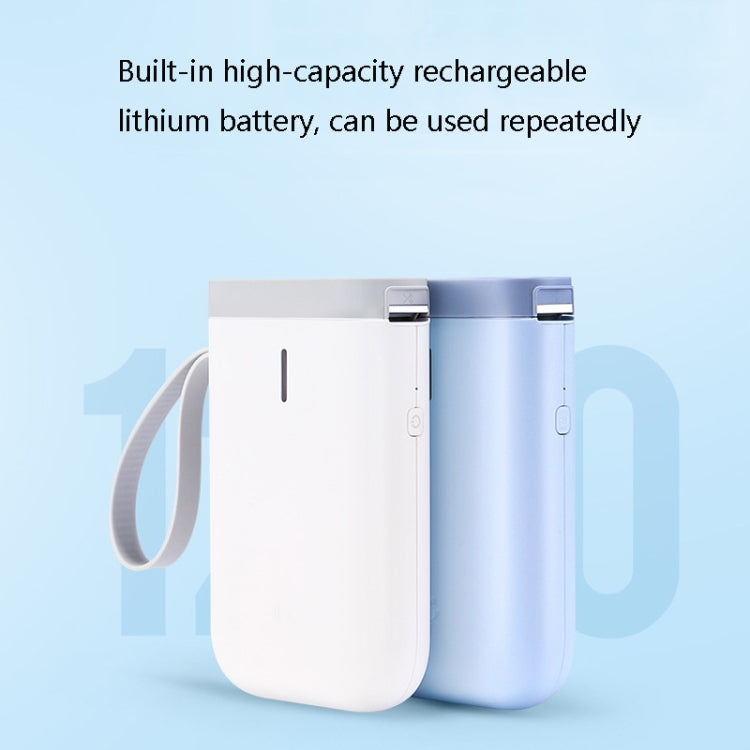 NIIMBOT D11 Thermal Label Printer Bluetooth Handheld Portable Sticker Mobile Phone Printer, Model: D11+10 Rolls Color Labels by buy2fix