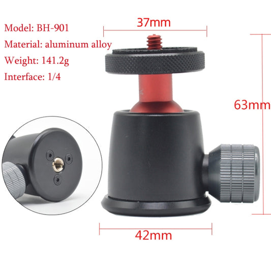BH-901 Mini Desktop Aluminum Alloy Tripod Mini Ball Head 360 Degree Pan 90 Degree Tilt Tripod - Tripod Heads by buy2fix | Online Shopping UK | buy2fix