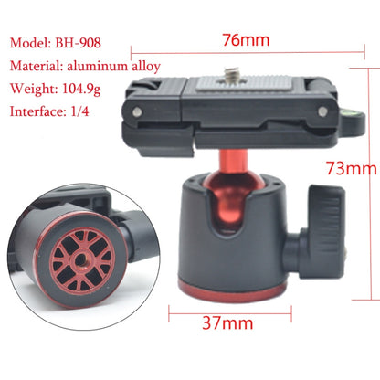 BH-908 Mini Desktop Aluminum Alloy Tripod Mini Ball Head 360 Degree Pan 90 Degree Tilt Tripod - Tripod Heads by buy2fix | Online Shopping UK | buy2fix