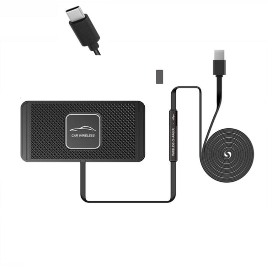C1 15W TYPEC Interface Car Anti-slip Mat Wireless Charger(1m) - Wireless Charger Holders by buy2fix | Online Shopping UK | buy2fix