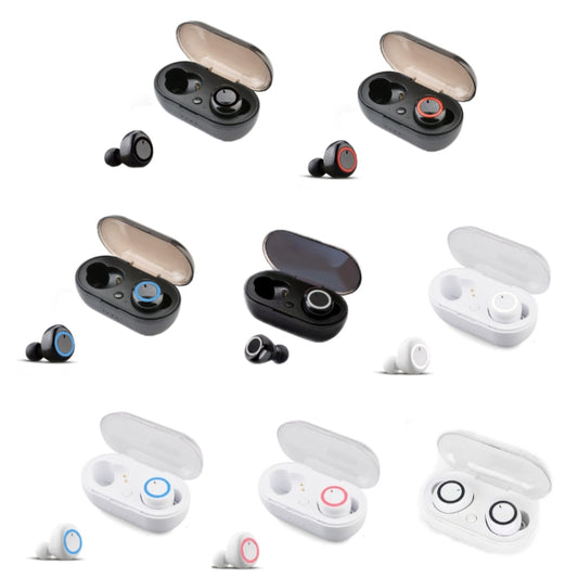 Y50 Sports Outdoor TWS Bluetooth 5.0 Touch Wireless Headphones(Black Blue) by buy2fix