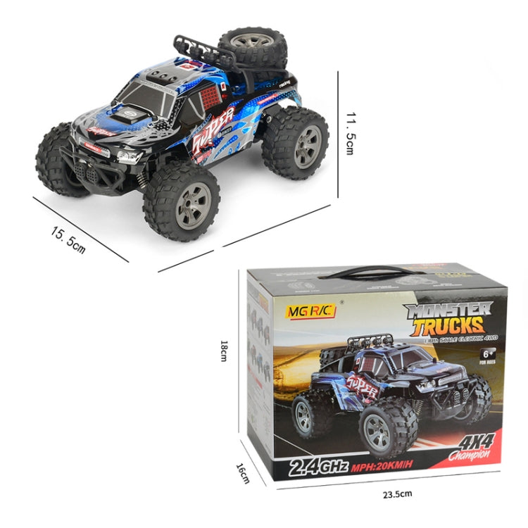 MGRC Charging Remote Control Car 2.4G Wireless Remote Control Four-Way Cross-Country Climbing Car 1:18 Car Model(Red) - RC Cars by MGRC | Online Shopping UK | buy2fix
