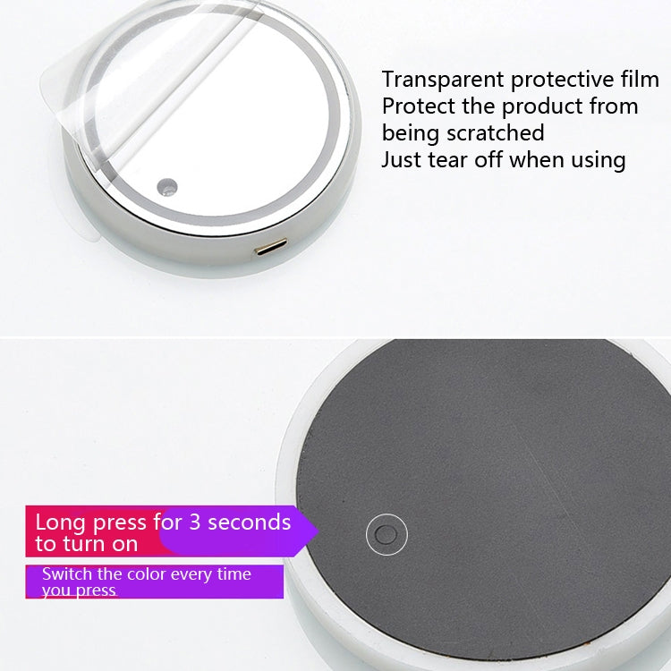 2 PCS Car LED Luminous Water Coaster Car Atmosphere Light USB Charging Non-Slip Coaster by buy2fix