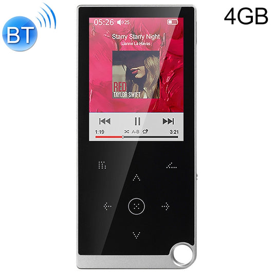 E05 2.4 inch Touch-Button MP4 / MP3 Lossless Music Player, Support E-Book / Alarm Clock / Timer Shutdown, Memory Capacity: 4GB Bluetooth Version(Silver Grey) - MP4 Player by buy2fix | Online Shopping UK | buy2fix