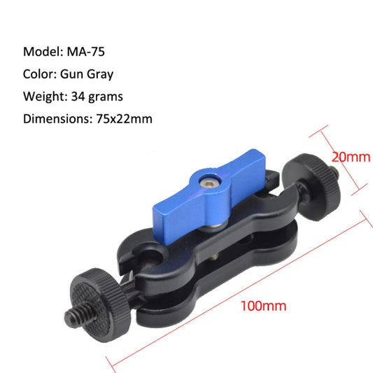 MA-100B Blue YJ Magic Arm Bracket Mount 1/4 inch Ball Head Magic Arm - Camera Gimbal by buy2fix | Online Shopping UK | buy2fix