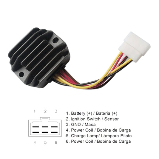 2011.10 Motorcycle Rectifier For 170 15A M70121 21066-2056 M97348 - Voltage Stabilizer by buy2fix | Online Shopping UK | buy2fix