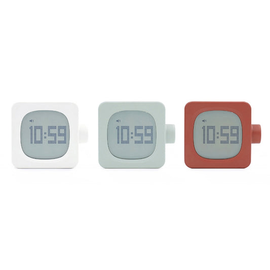Student Creative Multifunctional Mute Bedside Bedroom Square Alarm Clock(Milky) - Novelty Clock by buy2fix | Online Shopping UK | buy2fix