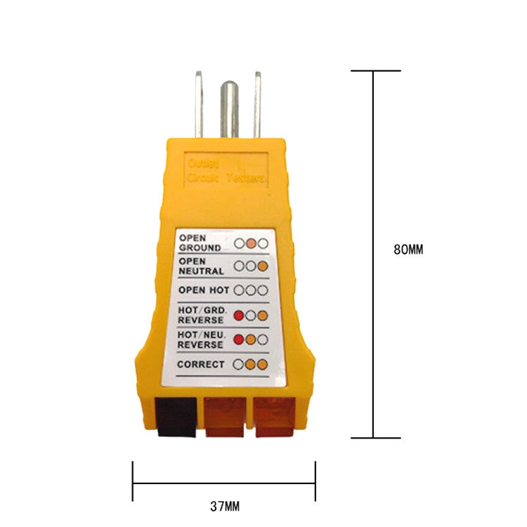 SK300 US Plug Socket Phase Tester Three-Wire Loop Power Socket Tester - Current & Voltage Tester by buy2fix | Online Shopping UK | buy2fix