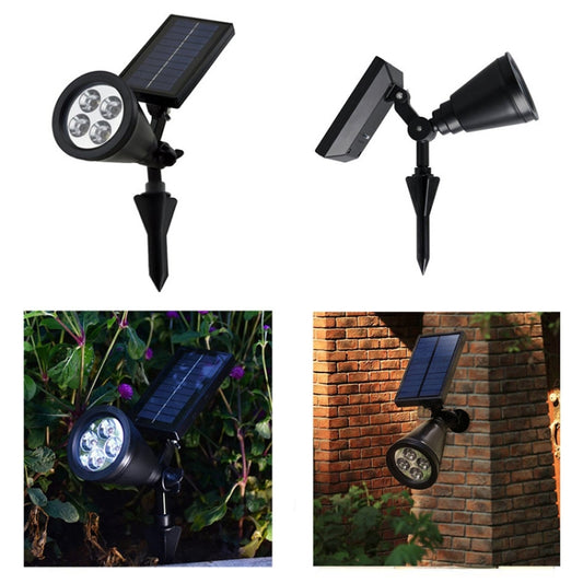 4 LEDs Household Solar Lawn Light Outdoor Garden Light Plant Growth Light 0.5W (White Light) - Solar Lights by buy2fix | Online Shopping UK | buy2fix