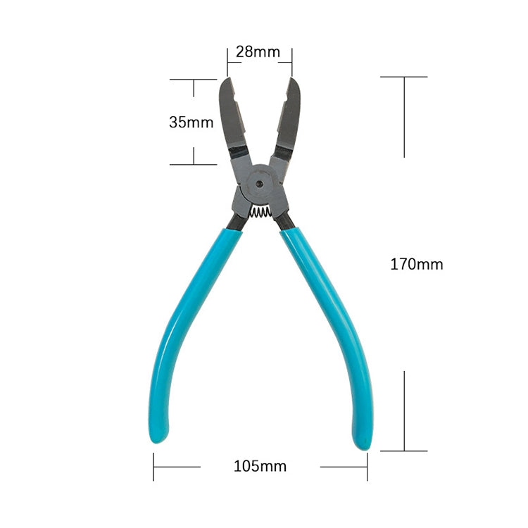 17.5cm Car Plier Auto Car Trim Clip Door Panel Diagonal Plier Rivets Fastener Trim Clip Cutter Remover Puller Tool - Hand Tool Sets by buy2fix | Online Shopping UK | buy2fix