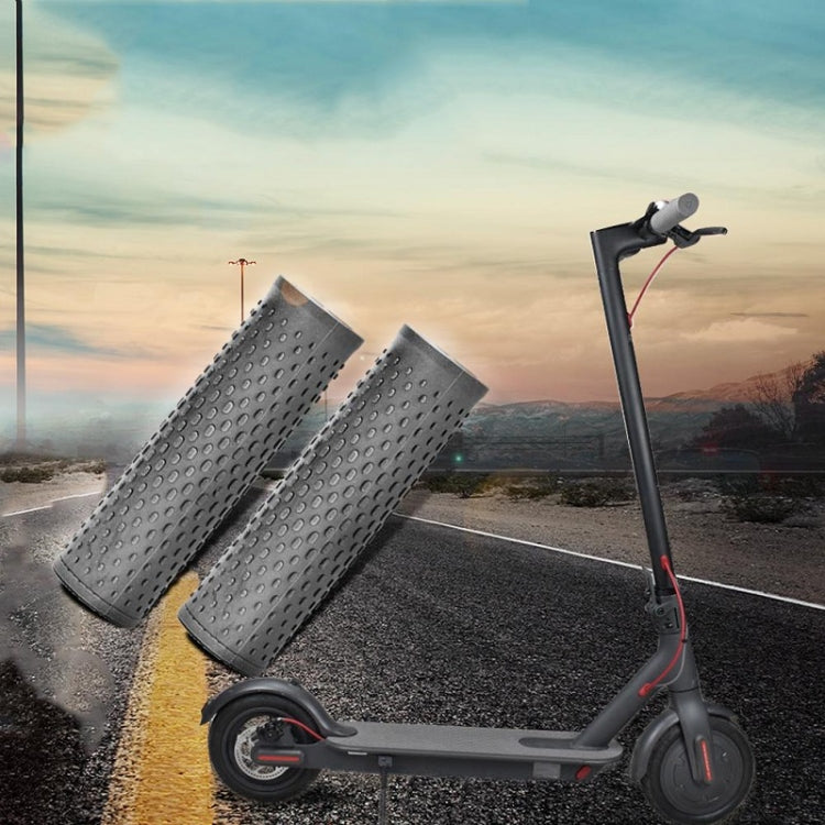2 Pairs Scooter Accessories Handlebar Rubber Handle Cover For Xiaomi Mijia M365 / M365 Pro(Gray) - Accessories & Parts by buy2fix | Online Shopping UK | buy2fix