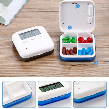 Electronic Smart Timing Medicine Box Portable Medicine Dispensing Storage Box(Blue) - Pill Boxes by buy2fix | Online Shopping UK | buy2fix