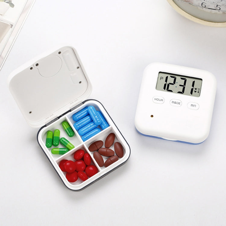 Electronic Smart Timing Medicine Box Portable Medicine Dispensing Storage Box(Blue) - Pill Boxes by buy2fix | Online Shopping UK | buy2fix