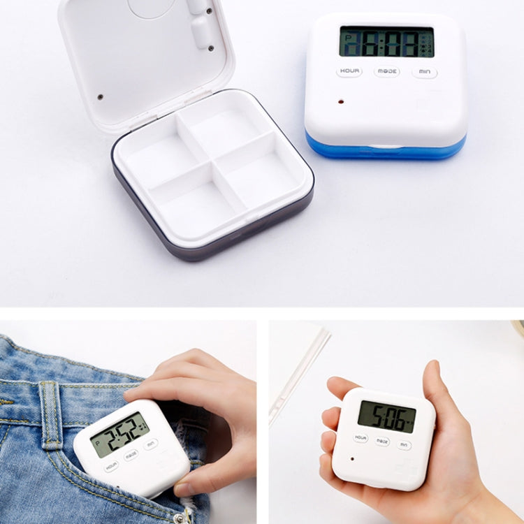 Electronic Smart Timing Medicine Box Portable Medicine Dispensing Storage Box(Blue) - Pill Boxes by buy2fix | Online Shopping UK | buy2fix