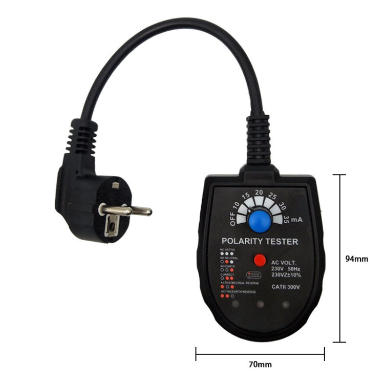 S2001 Socket Phase Detector Multi-Function Three-Phase Loop Socket Circuit Leakage Detector, EU Plug - Current & Voltage Tester by buy2fix | Online Shopping UK | buy2fix
