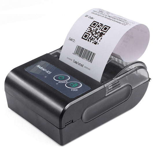 58HB6 Portable Bluetooth Thermal Printer Label Takeaway Receipt Machine, Supports Multi-Language & Symbol/Picture Printing, Model: EU Plug (English) by buy2fix