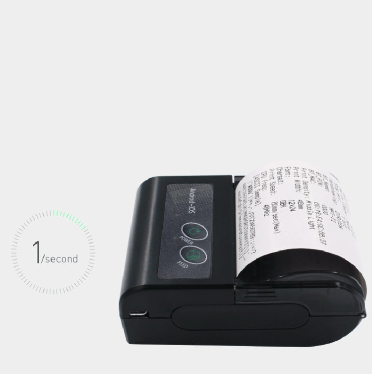 58HB6 Portable Bluetooth Thermal Printer Label Takeaway Receipt Machine, Supports Multi-Language & Symbol/Picture Printing, Model: UK Plug (English) by buy2fix