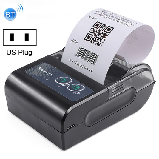 58HB6 Portable Bluetooth Thermal Printer Label Takeaway Receipt Machine, Supports Multi-Language & Symbol/Picture Printing, Model: US Plug (Spanish) by buy2fix