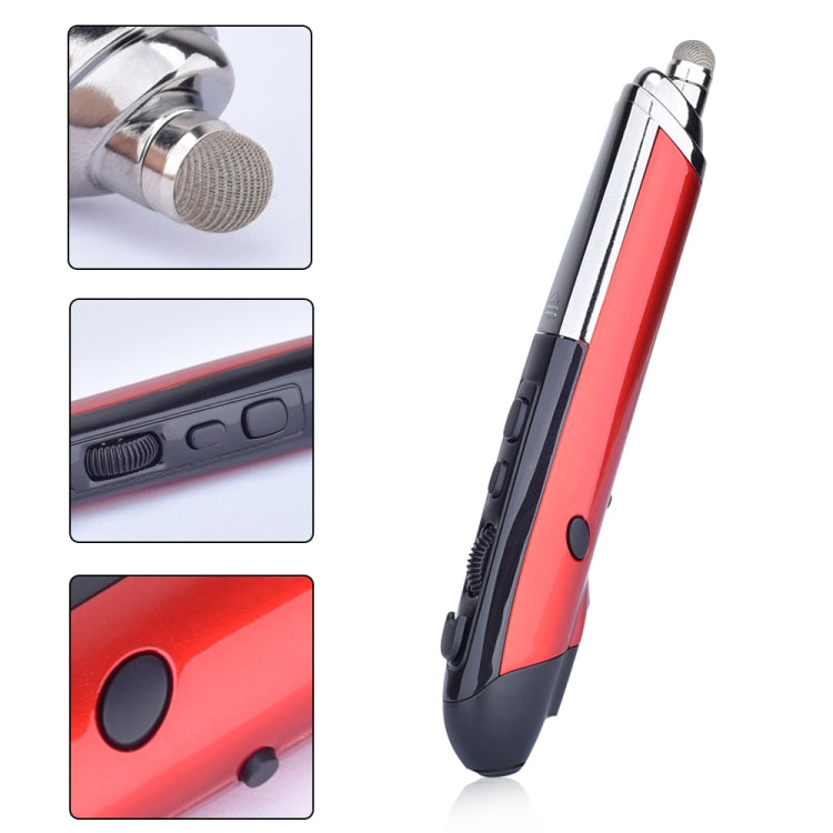PR-08 1600DPI 6 Keys 2.4G Wireless Electronic Whiteboard Pen Multi-Function Pen Mouse PPT Flip Pen(Red) by buy2fix