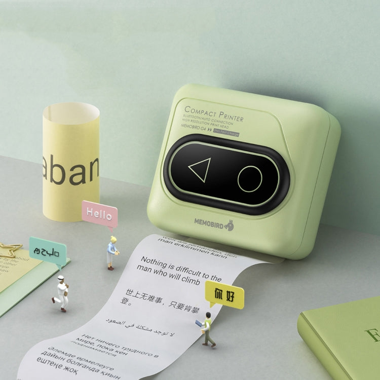 Memobird G4 Handheld Home Student Search Question Graffiti Notes Portable Bluetooth Thermal Printer(Peach Powder) by buy2fix