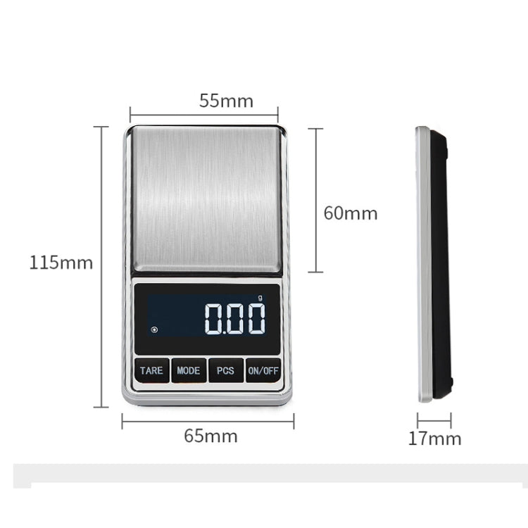 Kitchen Stainless Steel Mini Portable Scale High Precision Jewelry Scale Electronic Scale, Specification: 500g/0.01g by buy2fix