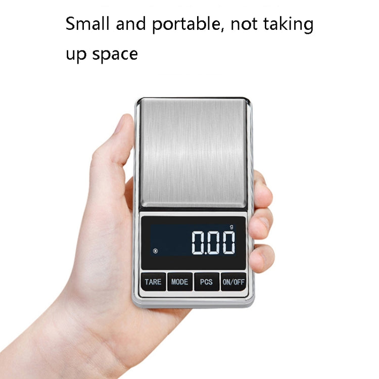 Kitchen Stainless Steel Mini Portable Scale High Precision Jewelry Scale Electronic Scale, Specification: 500g/0.01g by buy2fix