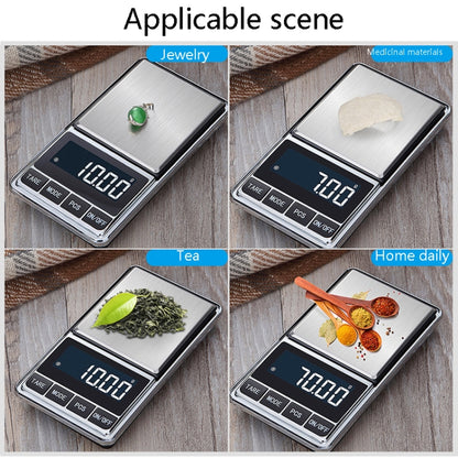 Kitchen Stainless Steel Mini Portable Scale High Precision Jewelry Scale Electronic Scale, Specification: 500g/0.01g by buy2fix