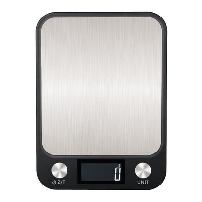 Small Kitchen Food Scale Stainless Steel Electronic Kitchen Scale 10kg/1g (Battery English Version Black) by buy2fix