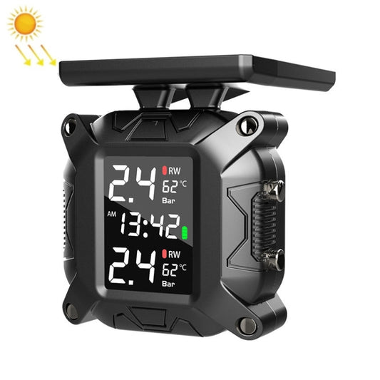 M9 Motorcycle Tire Pressure Monitor Solar Wireless External High-Precision Monitoring Waterproof Detector - Electrical System by buy2fix | Online Shopping UK | buy2fix