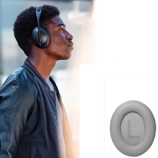 A Pair For BOSE NC700 Headset Earmuffs Headset Sponge Sleeve(Grey Earphone Cover + Cushion) - Earmuff & Pad by buy2fix | Online Shopping UK | buy2fix