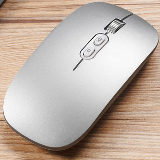 M103 1600DPI 5 Keys 2.4G Wireless Mouse Charging Ai Intelligent Voice Office Mouse, Support 28 Languages(Silver) - Wireless Mice by buy2fix | Online Shopping UK | buy2fix