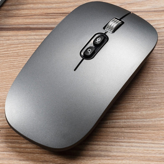 M103 1600DPI 5 Keys 2.4G Wireless Mouse Charging Ai Intelligent Voice Office Mouse, Support 28 Languages(Gray) - Wireless Mice by buy2fix | Online Shopping UK | buy2fix