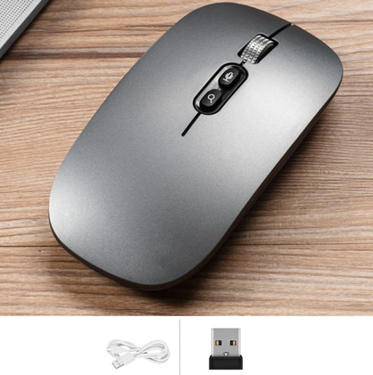 M103 1600DPI 5 Keys 2.4G Wireless Mouse Charging Ai Intelligent Voice Office Mouse, Support 28 Languages(Gray) - Wireless Mice by buy2fix | Online Shopping UK | buy2fix