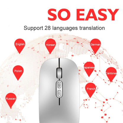 M103 1600DPI 5 Keys 2.4G Wireless Mouse Charging Ai Intelligent Voice Office Mouse, Support 28 Languages(Gray) - Wireless Mice by buy2fix | Online Shopping UK | buy2fix