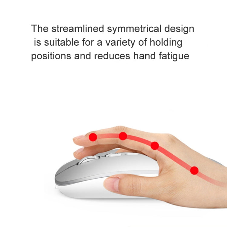 M103 1600DPI 5 Keys 2.4G Wireless Mouse Charging Ai Intelligent Voice Office Mouse, Support 28 Languages(Silver) - Wireless Mice by buy2fix | Online Shopping UK | buy2fix