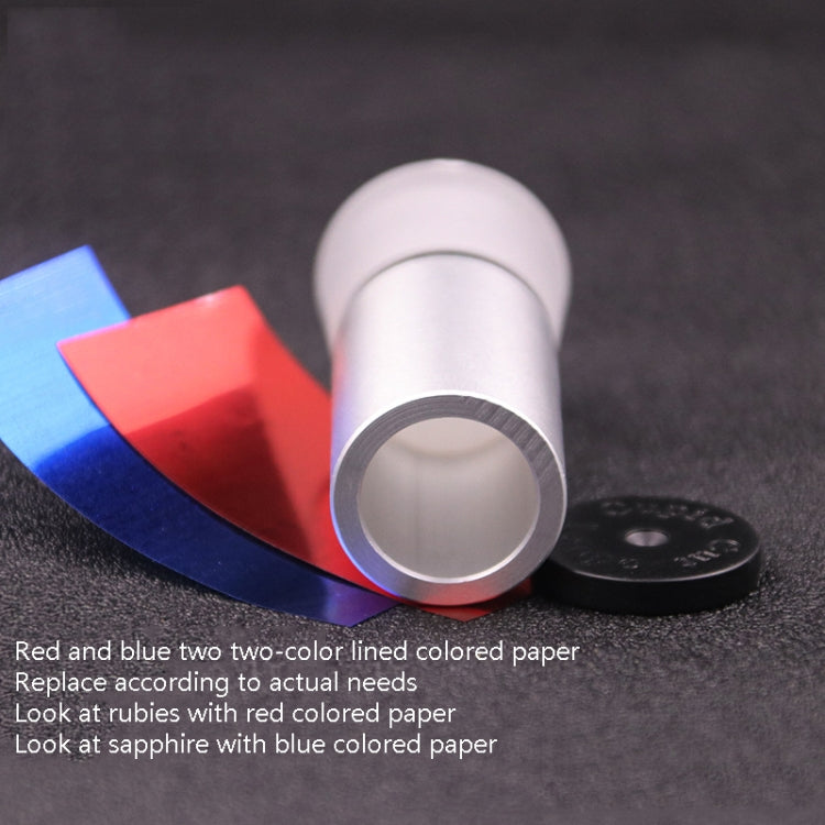 2 PCS Metal Cutting Mirror Jewelry Diamond Identification Tool 10 Times Magnifying Glass Diamond Instrument Diamond Ring Observer(Silver) - Detection Jewelry by buy2fix | Online Shopping UK | buy2fix