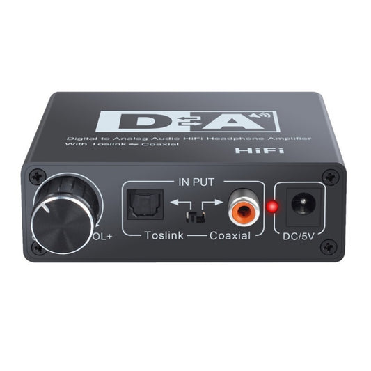 NK-C6 Optical Fiber To Analog Audio Converter Adjustable Volume Digital To Analog Decoder With USB Cable - Audio Receiver Transmitter by buy2fix | Online Shopping UK | buy2fix