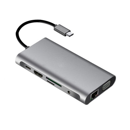 10 in 1 Type-C Multi-Function Docking Station PD Fast Charging HUB - USB HUB by buy2fix | Online Shopping UK | buy2fix