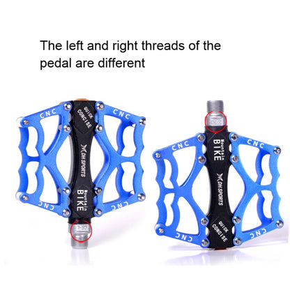 Bicycle Pedal Mountain Bike Aluminum Alloy Palin Pedal Non-Slip Bearing Pedal(901 Red) - Pedals by buy2fix | Online Shopping UK | buy2fix