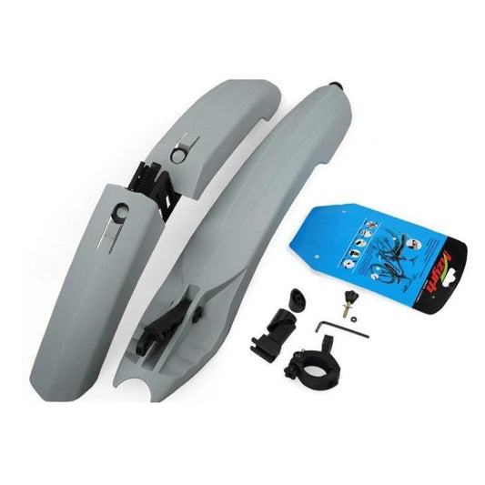 Bicycle Fender With LED Taillights Mountain Bike Fender Quick Release 26 Inch Riding Accessories(Gray) - Mudguards by buy2fix | Online Shopping UK | buy2fix